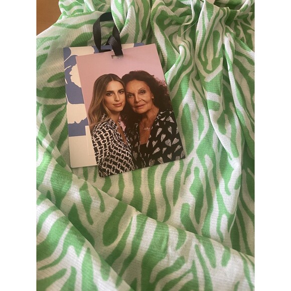 Diane Von Furstanberg Strappy Mesh Sea Twig Green Mini Dress DVF - Picture 6 of 11